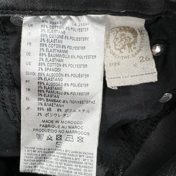 Diesel Skinzee Low Jeans Womens 26 (Actual 26x31) Distressed Stretch Grunge Punk - Picture 7 of 13